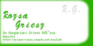 rozsa griesz business card